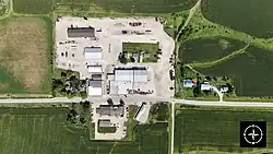 An aerial view of Pilot Grove