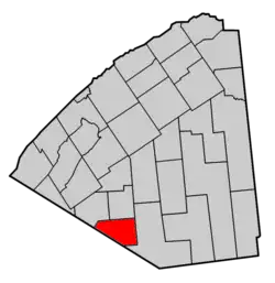Map highlighting Pitcairn's location within St. Lawrence County.