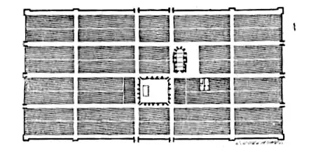 The medieval street layout of Monpazier, France