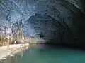 Inside the mouth of Planina Cave