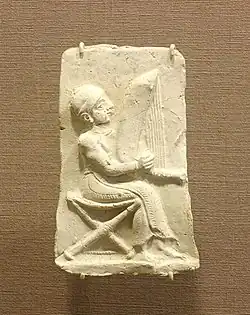 a clay plaque in relief