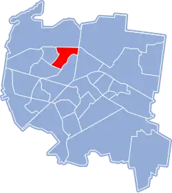 Location of Dziesięciny I District within Białystok