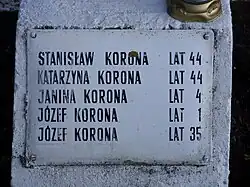 Polish civilians victims of the German Nazi massacre in Sochy Jozef Korona 1 year