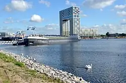 The Pontsteiger building, seen from the northwest (July 24, 2020)