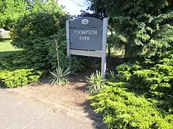 Thompson Park sign