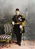 Portrait of Sultan Mehmed V in Imperial Ottoman naval uniform.
