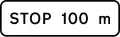 Distance for stop sign