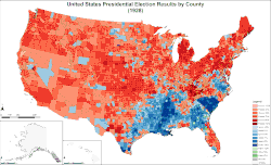 Map of presidential election results by county