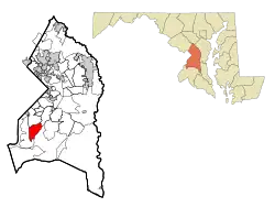 Location of Friendly, Maryland