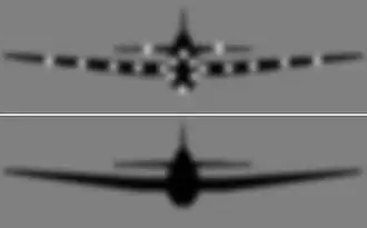 Illustration of principle of Yehudi lights, Second World War active aircraft camouflage using forward-pointing lamps of variable brightness