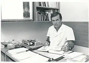 Portrait of Croatian rheumatologist Professor Ivo Jajić, taken by the author, 1982