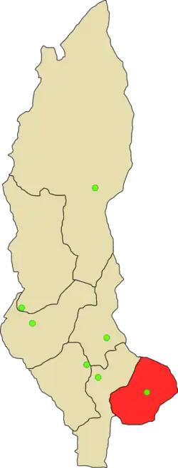 Location of Rodríguez de Mendoza in the Amazonas Region