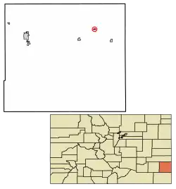 Location with Prowers County and Colorado