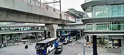 View of CSW-ASEAN Transit Oriented Development (TOD). Commuters can easily switch between the MRT and BRT systems, July 2023