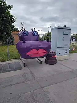 Purple Hippo Statue of Forest Lawn