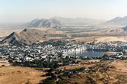 Pushkar, Ajmer district, Rajasthan aerial view