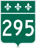 Route 295 marker