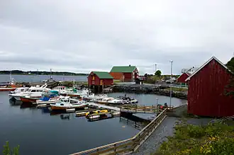 Røssøyvågen on Gossen island, Aukra