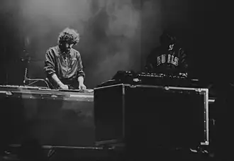 Gaspard Augé (left) and Xavier de Rosnay performing live in 2017