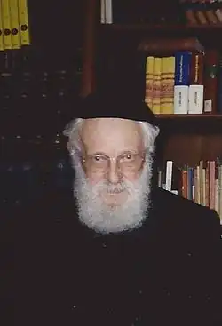 Rabbi Alexandru Şafran, a prominent Romanian rabbi and Holocaust survivor. He served as the Chief Rabbi of Romania and later of Geneva.