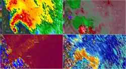 Four radar images