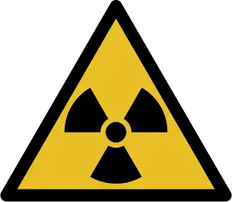 The trefoil symbol used to indicate ionizing radiation