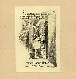 Bookplate for Nancy Lincoln Binner