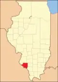 Randolph County in 1827, reduced to its existing borders