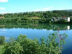 Ranelva seen from Selfors bridge. The outlet of Revelelva is also seen