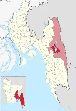 Location of Rangamati Sadar
