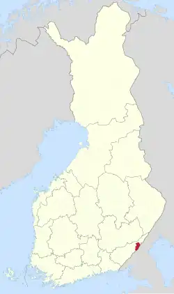 Location of Rautjärvi in Finland