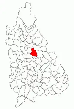 Location in Dâmbovița County