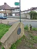 Name plate erected at southern end of Figges Marsh in 2012