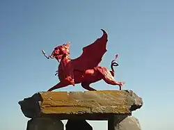 Red Dragon sculpture, Welsh Memorial Park, Ypres