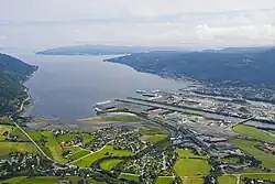 View of the port of Orkanger