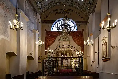Interior of the synagogue