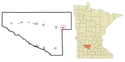 Location of Buffalo Lake, Minnesota