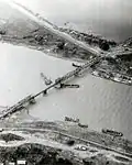The Duong River Bridge being repaired after the Operation Linebacker in 1972