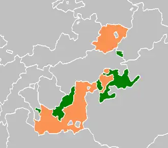 Reuss in 1820: Elder (green) and Younger (orange) line