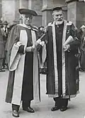 Rev. Donald Fraser (left) with Sir Donald MacAlister, Principal, University of Glasgow on the occasion in 1922 of Rev. Fraser receiving an honorary Doctor of Divinity degree from the university. Private Collection.