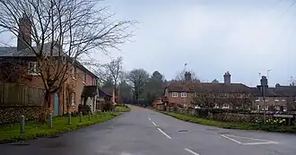 Group of cottages on a country lane