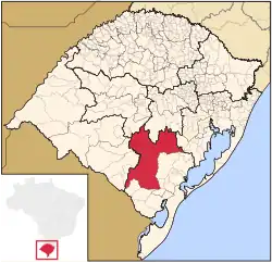 Location of Serras de Sudeste