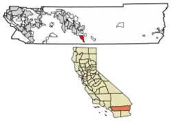 Location in Riverside County, California