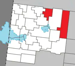 Location within Abitibi-Ouest RCM