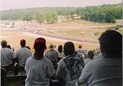 Fans looking east at Turn Five during the 1995 June Sprints