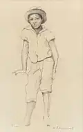A Portrait of a Boy, pencil on paper, private collection.