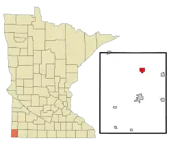 Location of Hardwick, Minnesota