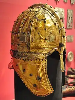 Colour photograph of the Duerne helmet