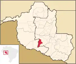 Location in Rondônia state