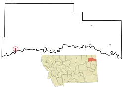 Location of Wolf Point, Montana